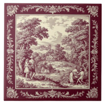 Bourgondië Pastorale Franse Toile Wijngaard Platte