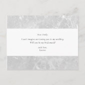 Bourgondië Red Blooms zal je mijn bruidsmeisje zij Uitnodiging Briefkaart (Achterkant)