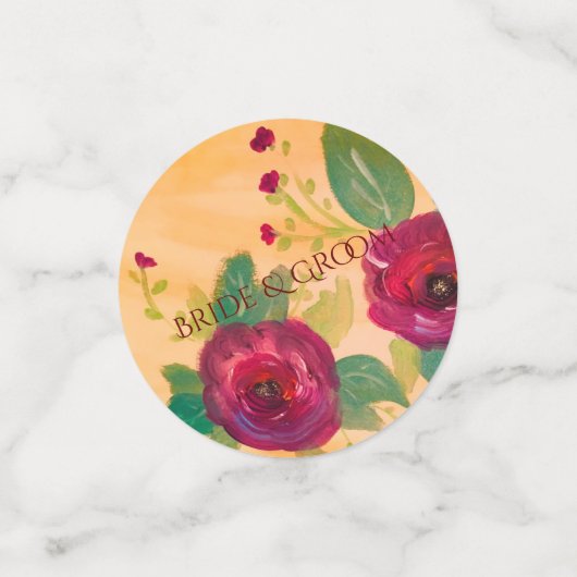 Bourgondië Rise Art Design Confetti (Kleine voorkant)