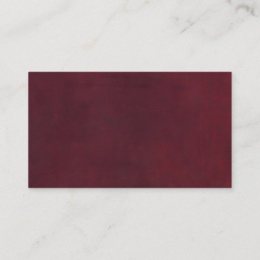 Bourgondië Rode Attorney Law Kantoor Visitekaartje (Achterkant)