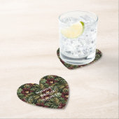 Bourgondië Rode Orchidee Bloemige Tropische Bruilo Kartonnen Onderzetters (Insitu)