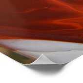 Bourgondië Roest Donkerrood Marmer Acryl Kunst Abs Poster (Hoek)