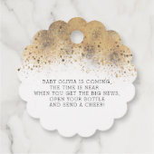 Bourgondië rood bloemig Baby shower dank u Bedankjes Labels (Achterkant)