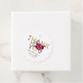 Bourgondië rood bloemig Baby shower dank u Bedankjes Labels (In situ)