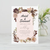 Bourgondië Rood Blush Goud Geometrische Groene Tro Kaart (Staand voorkant)