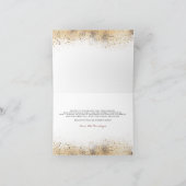 Bourgondië Rood en Goud Bloemen Baby shower Dank u Bedankkaart (Binnen)