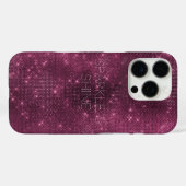 Bourgondie Rood Glitzy Chic Glam Schittering Case-Mate iPhone Case (Achterkant (horizontaal))