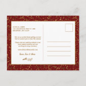 Bourgondië Rood Goud 3 Foto Aankondigingskaart (Achterkant)