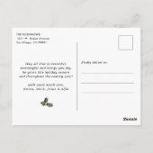 Bourgondië rood moderne botanische 3 foto vakantie briefkaart (Achterkant)