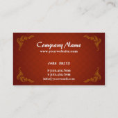 Bourgondië rood retro auto detailing visitekaartje (Achterkant)