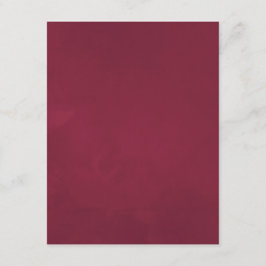 Bourgondië Rood & Wit Bloemen Bruiloft Gast Detail Informatiekaartje (Achterkant)