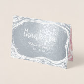 Bourgondië & Roos gouden geode dank u bruiloft fot Folie Kaarten (Voorkant)