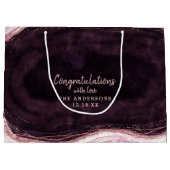 Bourgondië & Roos gouden geode Gefeliciteerd Bruil Groot Cadeauzakje (Achterkant)