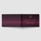 Bourgondië roos gouden naam script pet Afstuderen Gastenboek (Volledig)