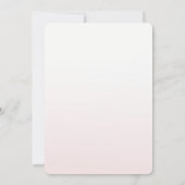 Bourgondië roze bloemen ombre bruiloft kaart (Achterkant)