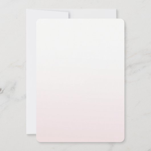 Bourgondië roze bloemen ombre bruiloft kaart (Achterkant)