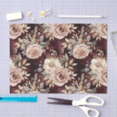 Bourgondie Roze Blush Bloem Tissuepapier (Craft)