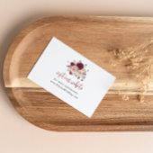 Bourgondië Roze Blush Bloemen Bruiloft Website Informatiekaartje