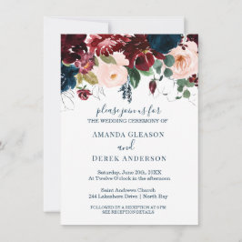 Bourgondië, Roze en Midnight Blue Bruidslunch I Kaart