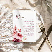 Bourgondië & Roze Herfst herfst bruiloft Menu