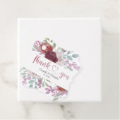 Bourgondië rustieke bloemen dank u bruiloft bedankjes labels (In situ)