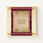 Bourgondië Scroll Foto Budget Quinceañera Gast Notitieboek (Achterkant)