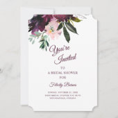 Bourgondië Splendor Boho Floral Vrijgezellenfeest Kaart (Voorkant)