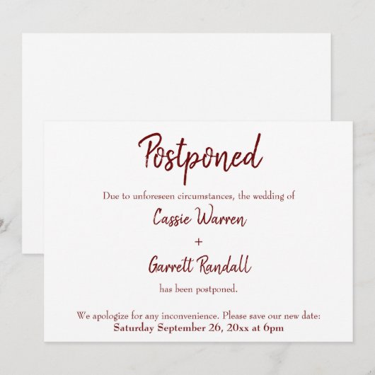 Bourgondië stelt huwelijksaankondiging uit kaart (Voorkant / Achterkant)