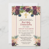 Bourgondië | Stevige Waterverf Floral Commune Kaart (Voorkant)