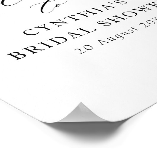 Bourgondië stoffig blauwe bruiloftsdouche welkomst poster (Hoek)