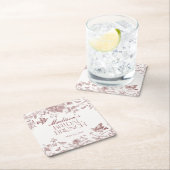 Bourgondië Toile Jouy  Bloemen Bruids Brunch Kartonnen Onderzetters (Insitu)