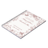 Bourgondië Toile Trouwbrieven Bruid en bruidegom Notitieboek (Linkerzijde)