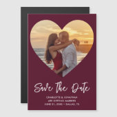 Bourgondië Trouwfoto Save The Date Magnetische Kaa (Voorkant / Achterkant)