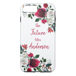 Bourgondië Waterverf Roos Floral de Toekomst Mevro iPhone 8/7 Plus Hoesje