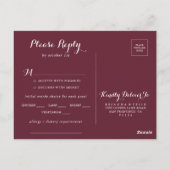 Bourgondië White Mountain Menu Keuze RSVP Briefkaa (Achterkant)