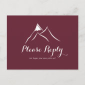 Bourgondië White Mountain Menu Keuze RSVP Briefkaa (Voorkant)