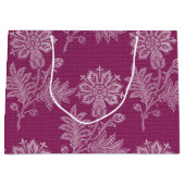 Bourgondië Wijn Bloemige Kant Bruidsshower Groot Cadeauzakje (Voorkant)