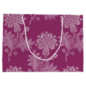 Bourgondië Wijn Bloemige Kant Bruidsshower Groot Cadeauzakje (Achterkant)