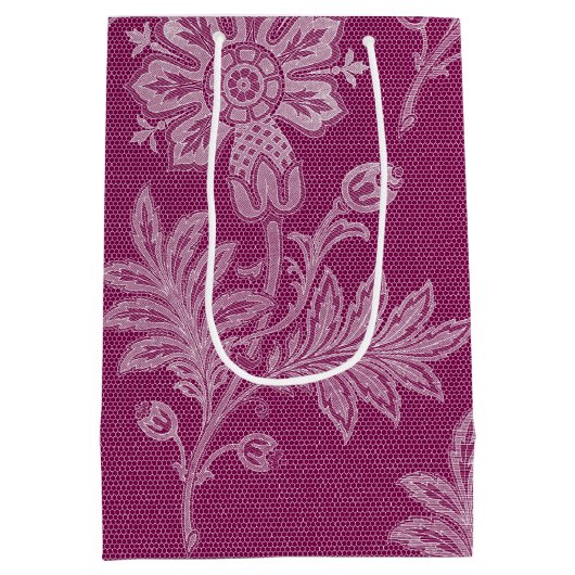 Bourgondië Wijn Bloemrijke Kant Bruidsborrel Medium Cadeauzakje (Achterkant)