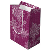 Bourgondië Wijn Bloemrijke Kant Bruidsborrel Medium Cadeauzakje (Achterkant Gekanteld)