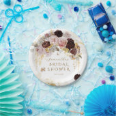 Bourgondië Wildflower Garden Floral Vrijgezellenfe Papieren Bordje (Feest)