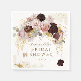 Bourgondië Wildflower Garden Floral Vrijgezellenfe Servet