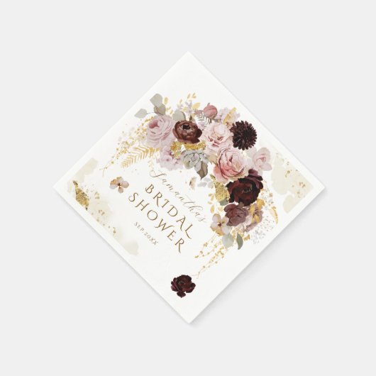 Bourgondië Wildflower Garden Floral Vrijgezellenfe Servet (Hoek)