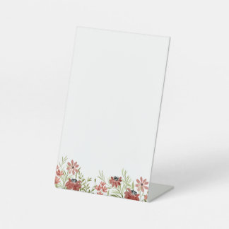  Bourgondië Wildflower teken Reclamebord Met Voetstuk