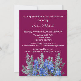 Bourgondië Winter Bruids Douche Uitnodiging