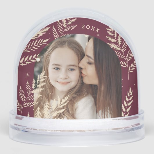Bourgondië | Winter Laurel Foto Sneeuwbol (Voorkant)