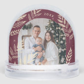 Bourgondië | Winter Laurel Foto Sneeuwbol (Achterkant)