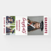 Bourgondië & Wit 3 Foto Verticaal Afstuderen 2025 Spandoek (Horizontaal)