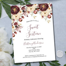 Bourgondië Witte Bloem Botanische Sweet Sixteen 16