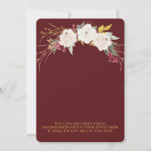 Bourgondië Witte Rose Bloemen Vakantie Party Kaart (Achterkant)